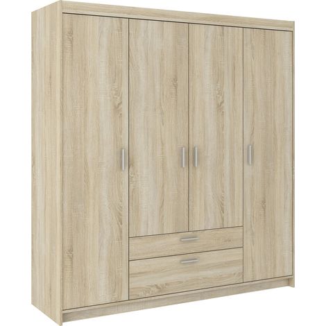 AX LIVING Schubladenschrank Garderobe Sonoma Eiche Storicos 4T 176,3cm