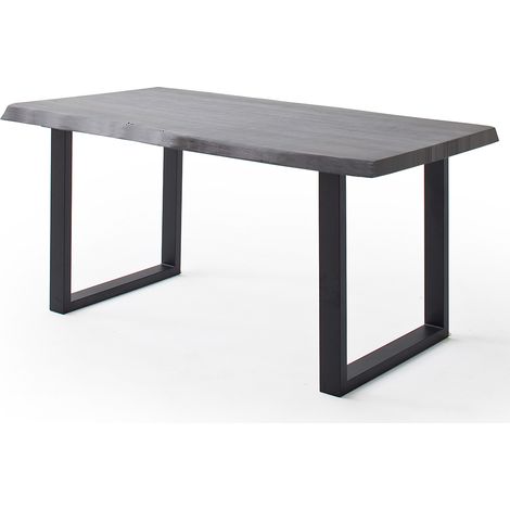 Esszimmer Tisch 220x100 cm, Akazie massiv, grau sandgestrahlt - COSENZA-06 (1/3)