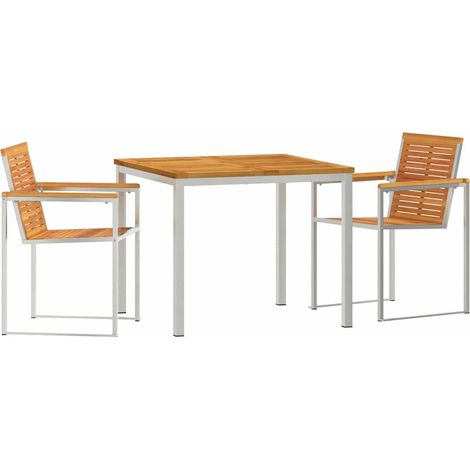 Maison Exclusive - Garten Essgruppe 3 pcs Massives Akazienholz un
