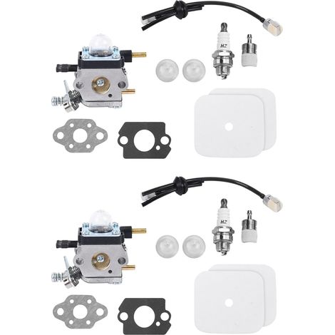 2X Kit Carburateur avec Filtre Une Air pour Moteur Une 2 Temps 7222 7222E 7222M 7225 7230 7234 7240 7920 7924 Motoculteur/Cultivateur (1/5)