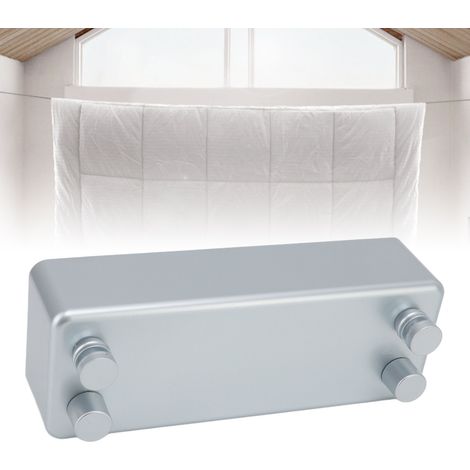 Corde à linge murale rétractable dissimulée de 4,2 mètres, double corde, pour balcons et salles de bains d'hôtels, en fil d'acier inoxydable épais, argenté. (1/5)