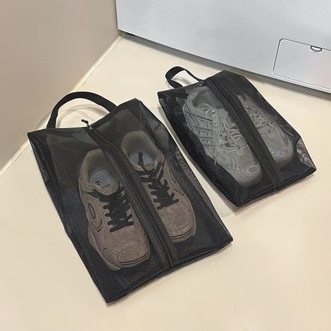JSSEVN Wasserdichte Reise-Schuhtasche aus TPU-Netzgewebe, schmutzabweisend, Schuh-Organizer, Schuhtasche mit Reißverschluss (1/3)