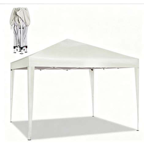 Pérgola plegable 3x3 m beige claro con bolsa de transporte (1/5)