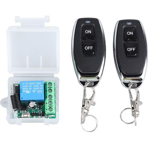 Récepteur relais RF 12V DC 1 canal interrupteur sans fil télécommande pour serrures portes lumières (1/5)