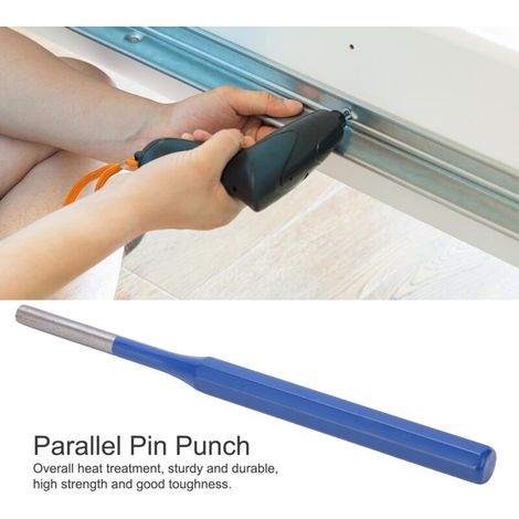 Nail Punch, Heavy Duty Steel Pin Punch, Parallel Drift Punches, Metal Punching Tool, Punching Tool, Long Steel Flat Center, Nail. (1/4)