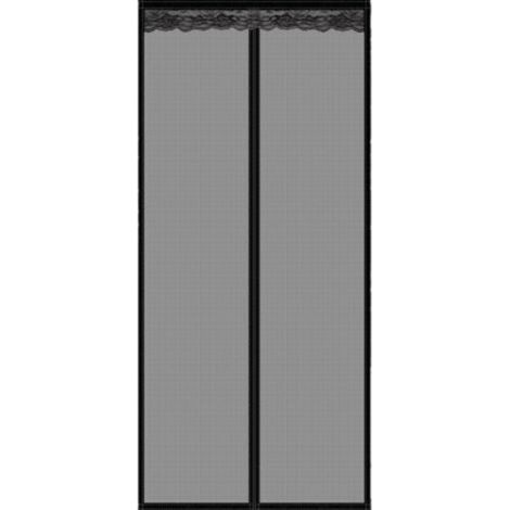 Zanzariera magnetica per porte 120 x 220 cm, tenda magnetica a maglia ultrafine con chiusura automatica, adatta per porte di balconi, cantine e terrazze, nera