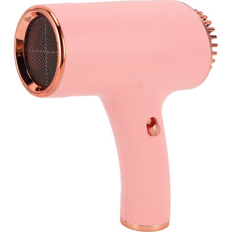 Sèche-cheveux ionique négatif ABS, air chaud/froid, silencieux et portable, idéal pour la maison, les voyages et les résidences étudiantes. Séchage rapide, couleur rose. (1/5)