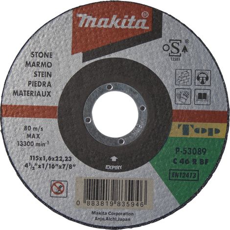 MAKITA P-53089 Disco de corte extrafino piedra 115mm