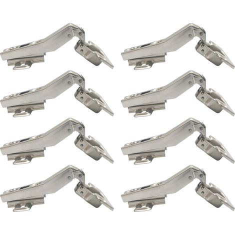 45 Degré Charnière d'Angle Ø 35mm sans Amortisseur pour Porte Multi-latérale Charnières pour Portes Angulaires Pliantes de Placard Meubles Cuisine Lot de 8 (1/5)
