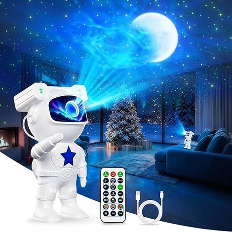 Astronaute Projecteur, Projecteur Ciel Etoile Bluetooth 360° Rotation Magnétique, Télécommande Minuterie, Projecteur Galaxie Veilleuse adaptée aux adult et aux enfant (1/5)