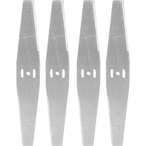 4 Pièces Lames de Tondeuse à Gazon Électrique en Acier Inoxydable Allongées Anti-Enchevêtrement Accessoires pour Débroussailleuse - 20 cm -KZQ (1/5)
