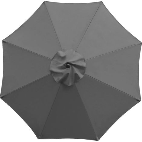 Housse de rechange pour parasol, toile de rechange pour parasol à 8 baleines, toile de rechange pour parasol de table d'extérieur (gris, taille : 3 m/8 baleines) (1/4)