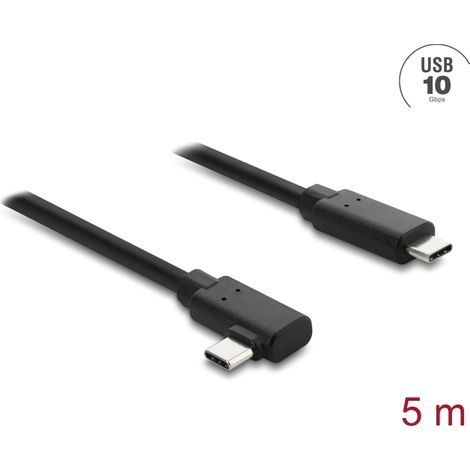 Delock Aktives Optisches Kabel USB 10 Gbps USB Type-C Stecker zu Stecker gewinkelt 5 m
