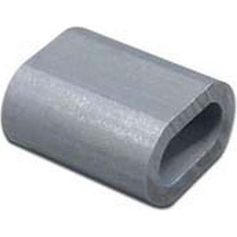 100PZ MORSETTO ALLUMINO MM.4 PER NYOFIL - mm.4