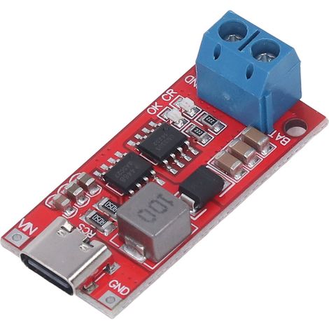 Module élévateur de tension pour chargeur de batterie 3S, carte PCB de type C, convertisseur élévateur de tension DC 3-6 V 4 A (1/5)