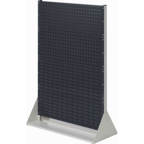 Kappes ®RasterPlan Stellwände doppelseitig Größe 4 - 4x Lochplatten 4x Schlitzplatten Anthrazitgrau RAL 7016