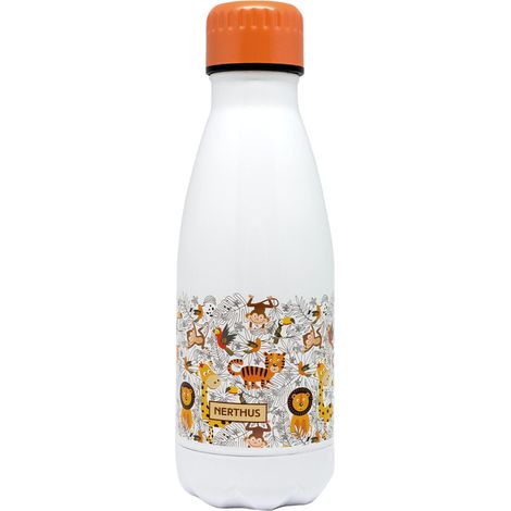 NERTHUS FIH 897 Bottiglia a doppia parete in acciaio inossidabile 350 ml, stile e funzionalità (1/2)