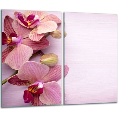 Tabla de cortar de vidrio 2x 30x52 flores (1/5)