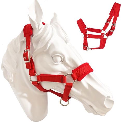 Rênes réglables avec doublure polaire, sangle de cou amovible avec fermetures anti-salissures, sangle de cou pour l'équitation (1/5)