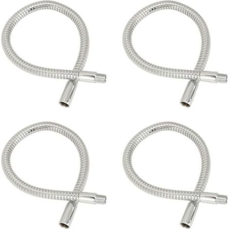 Tuyau Lampe - Col De Cygne Aluminium 35 cm - Diamètre 10 mm - Filetage Intérieur/Extérieur 10 mm - Pour Lampe De Table Bureau Plante - 4 Pièces (1/4)