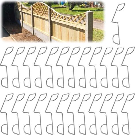 Lot de 25 cales de panneau de clôture, cales de clôture pour arrêter les coups, clips de panneau de clôture en acier inoxydable, durables et résistants aux intempéries, pour un ajustement sûr (1/5)