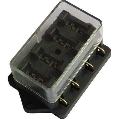 E Support 12V 24V 4 Way Standard Fuse Box Holder Block Fuse Blade Circuit ATO ATC Car Fuse Holder Waterproof (1/5)