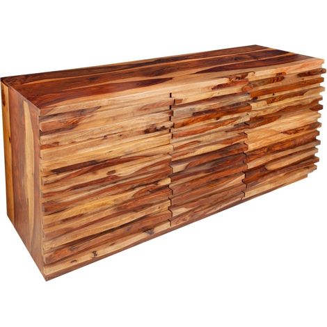 Buffet SAVANA 160 cm in legno massiccio di sheesham verniciato – 2 porte, 3 cassetti e facciate scolpite (1/5)