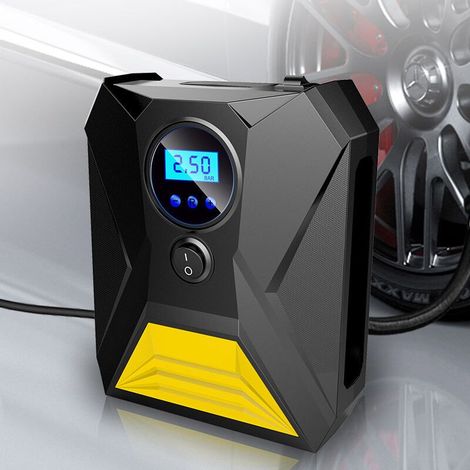 Gonfleur Pneus Voiture, 12v Compresseur À Air Portatif Avec Fonction Mémoire, 20l/Min Gonflage Rapide Compresseur Voiture, Gonfleur Pneu Voiture Pour Voiture, Vélo (1/5)