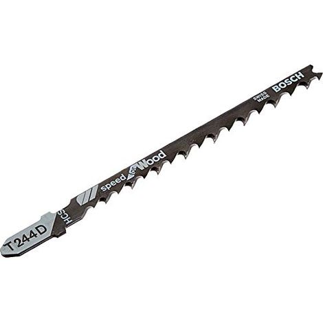 Bosch Professional 25 x Lame per seghetto alternativo T 244 D Speed for Wood (per Legno tenero, curved cut, accessorio Seghetto alternativo)