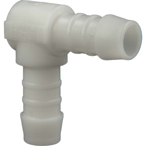tecuro Schlauchverbinder 90° Winkel Ø 5 mm - Nylon weiß (1/5)