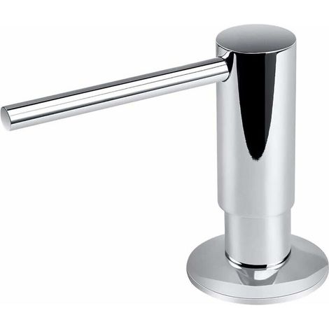 Soap dispenser, metal pump head with 500ml PET bottle (chrome plated)