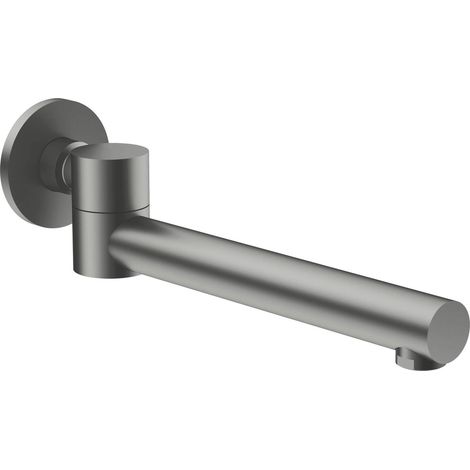 Bocca per vasca da bagno rotonda in ottone 24.4 cm girevole finitura titanio - Casvo