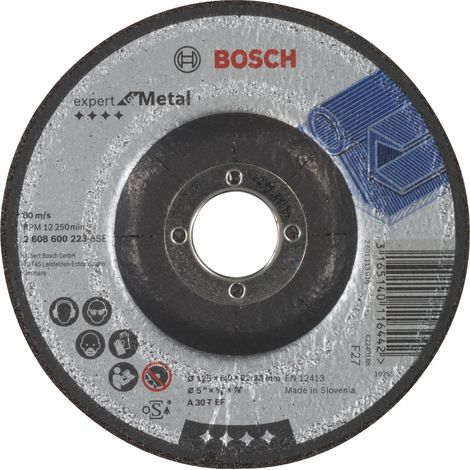 BOSCH Meule à ébarber – Métaux - 125 mm - x 1 - 6 mm - 22,23 mm