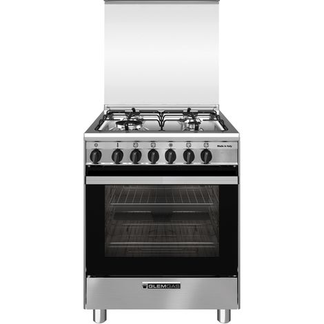 Glem Gas SA66TMI. Tipo di prodotto: Cucina, Colore del prodotto: Acciaio inox, Tipo di controllo: Manopola. Tipo di piano cottura: Gas, Numero totale di fuochi: 4 Fornello(i), Numero di fuochi: 4 F...