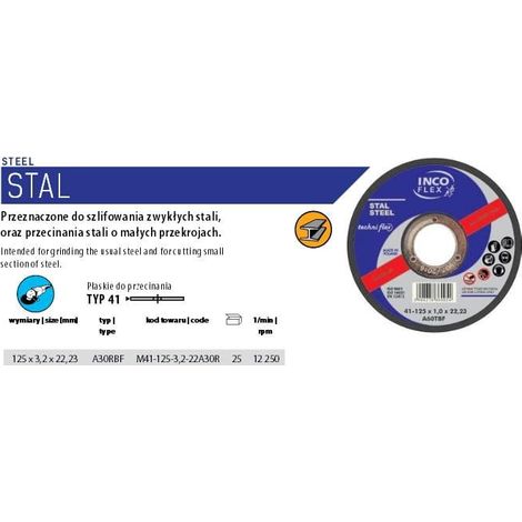 Incoflex disco de corte para metal 125 x 3,2 x 22,2 mm – Corte preciso y duradero para metales