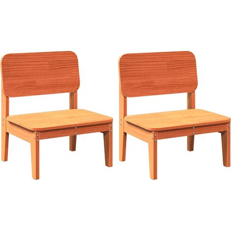 Maison Exclusive - Gartenstühle 2 Stk. Wachsbraun 60x52,5x72 cm M