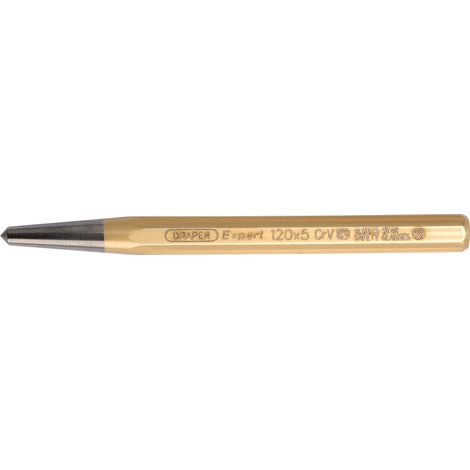 Draper Expert 5mm x 120mm Octagonal Center Punch for Precise Marking and Punching (1/5)
