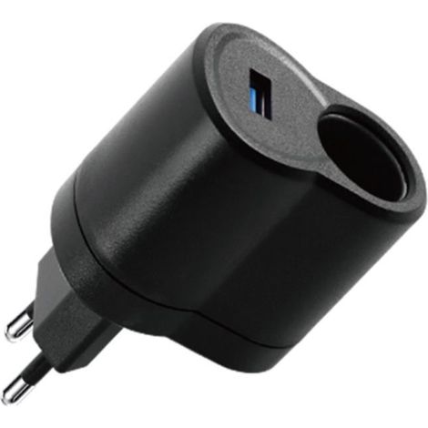 Adaptateur allume-cigare voiture - 1 pièce, AC-DC, universel - Convient pour voitures, appareils électroniques Étiquette (1/5)