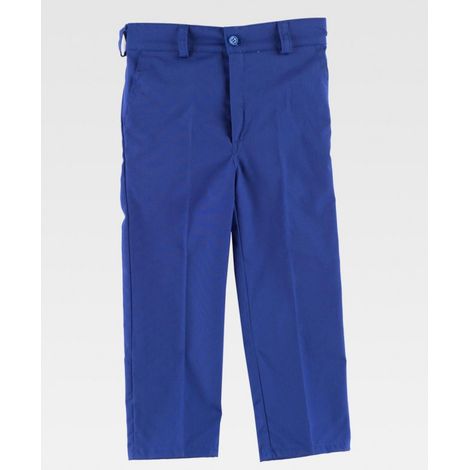 Pantalón infantil recto con bolsos de abertura inclinada WORKTEAM B1406 4 Azulina (1/2)
