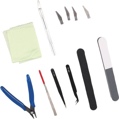 Kit de 8 Outils de Modélisme en Acier Inoxydable, Pince Fine pour Maquette, Réparation et Assemblage de Loisirs Créatifs (1/5)
