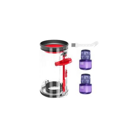 Bac à poussière pour aspirateur Dyson V11 V15, pièces détachées avec 2 filtres et brosse de nettoyage, pot de récupération de poussière transparent pour accessoires Dyson SV14 SV15 SV (1/4)