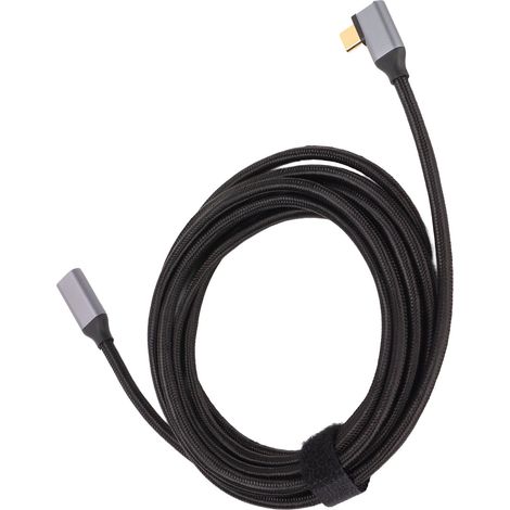 Rallonge USB-C 4K, 10 Gbit/s, bonne dissipation thermique, coudée, 300 cm, pour tablettes et téléphones. (1/5)