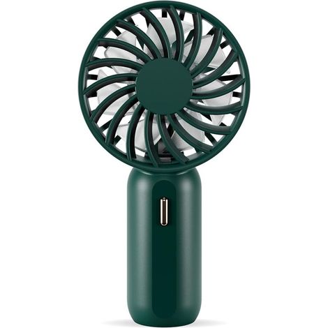 Mini Ventilateur Portable avec 3 Vitesses Réglables, Batterie Rechargeable, Cordon, Ventilateur USB Silencieux pour la Maison, Bureau et Voyages (1/5)