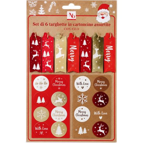 Ad Trend Kit Targhette Etichette di Natale 25x11 cm – Decorazione Natalizia (1/2)