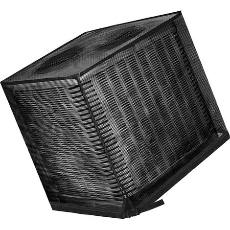 Housse climatiseur extérieur PVC polyester maille 90 x 90 x 100 cm protection anti-debris respirante (1/5)