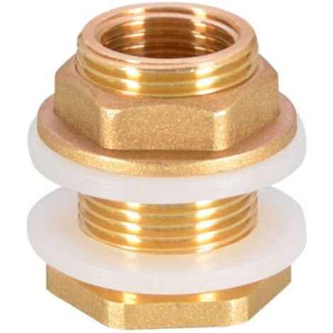 Pieces G1/2 Brass Water Tank Water Hose Fitting Adapter Tap Rain Bucket Socket Brass Tank Socket for Tap Rain Bucket Water Tank (1/4)