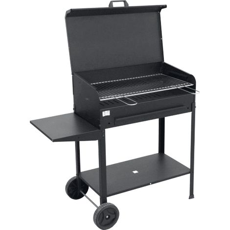 BARBECUE ARTIGIANALE A CARBONE CARBONELLA 100x40x90 cm COPERCHIO CON RUOTE 657