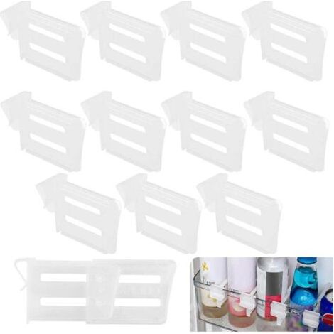 12-teilige Kühlschrankteiler, Kühlschrank-Trennwand, Kühlschrank-Flaschenhalter, Kühlschrank-Organizer, Kühlschrank-Aufbewahrung für Seitentür, Küche und Zuhause