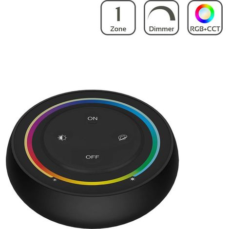 MiBoxer RGB+CCT Wandschalter / Fernbedienung Dimmen Farbsteuerung Schalten S2 - Farbe: schwarz (1/4)