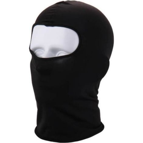 Cagoule Thermique - Polaire Noir - Coupe-Vent Chaud pour Activités Extérieures - Taille Unique (1/4)